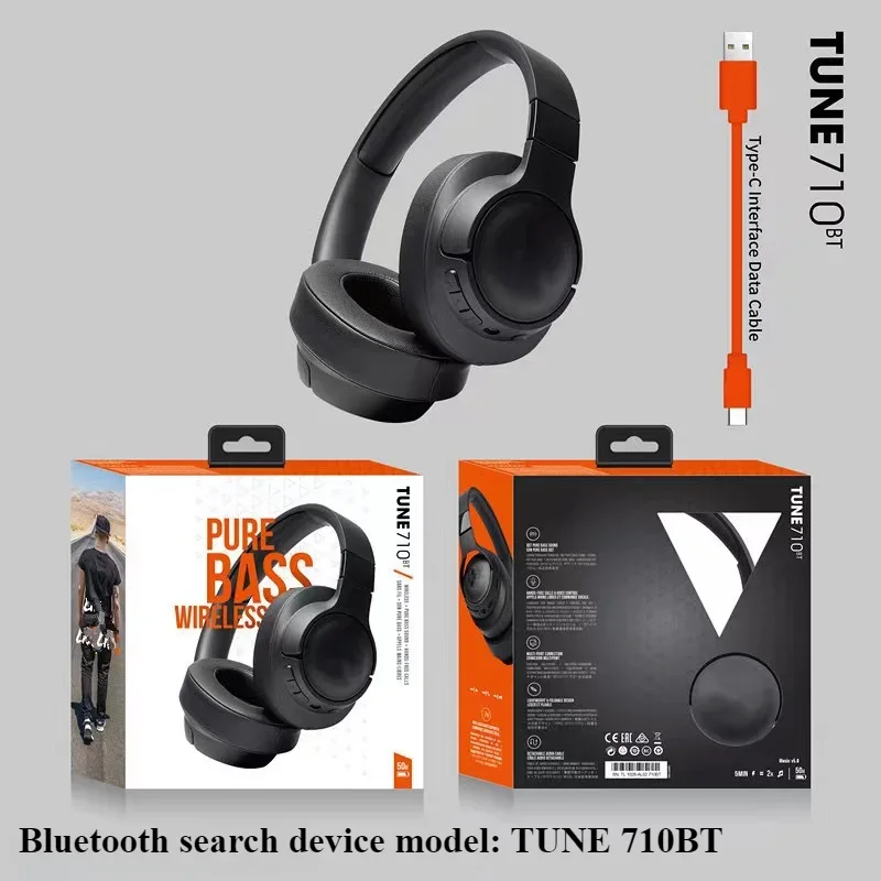

New TUNE710BT Headworn Bluetooth Earphones Stereo Foreign Trade Music Sports Bluetooth Earphones