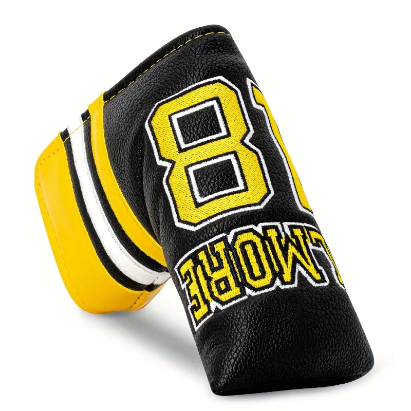 18 Color Spliced Golf Club Head Cover, Golf Push Rod Cover, Dustproof and Durable, Black and White Optional, Golf Accessories