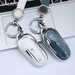 Soft TPU Car Smart Remote Key Fob Case Full Cover Protector Holder Shell For Tesla Model 3 X S Y Keyless Keychain Accessories