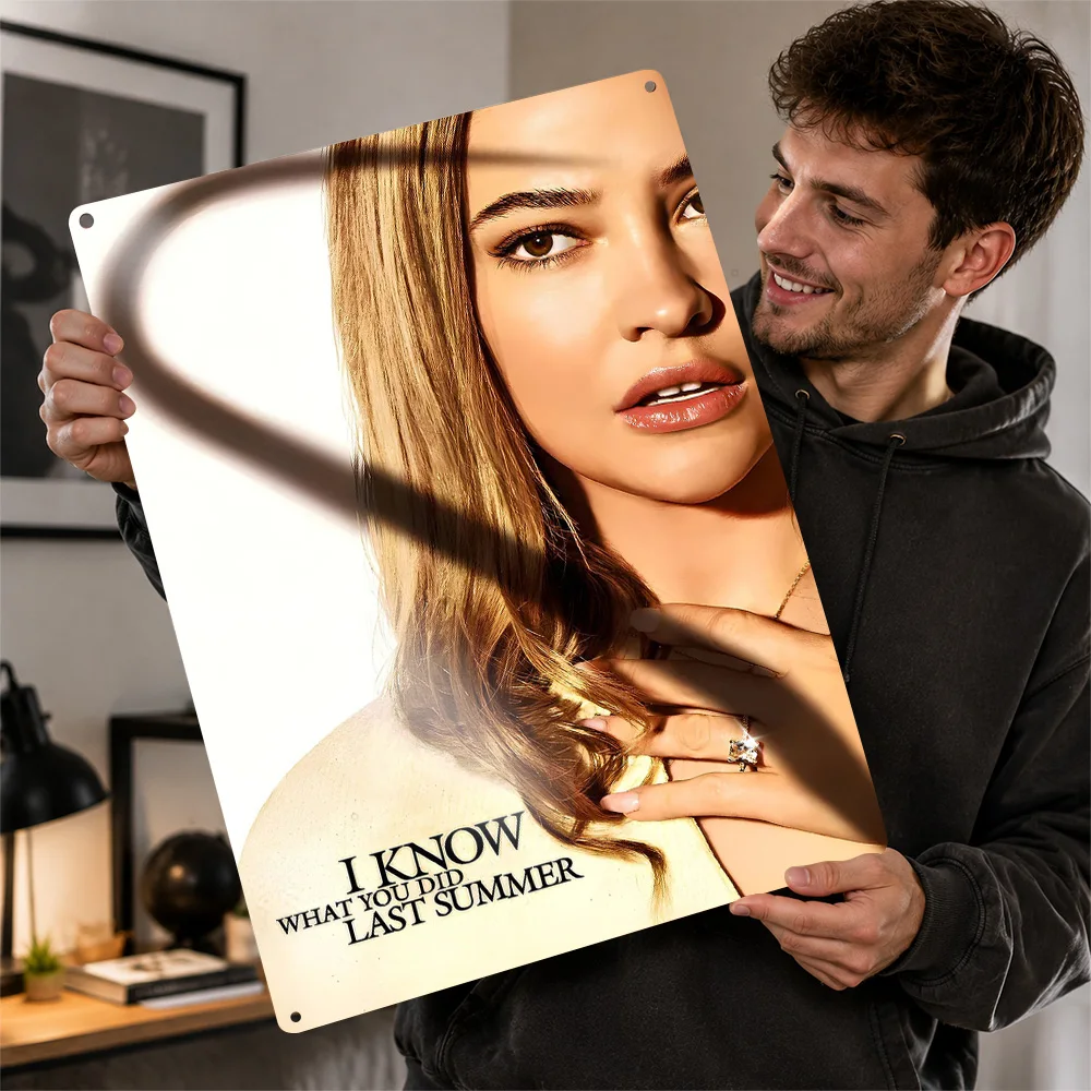 I Know What You Did Last Summer Woman Portrait Printed Poster Customized Metal Sign Cult Film Style Wall Art Living Room Decor