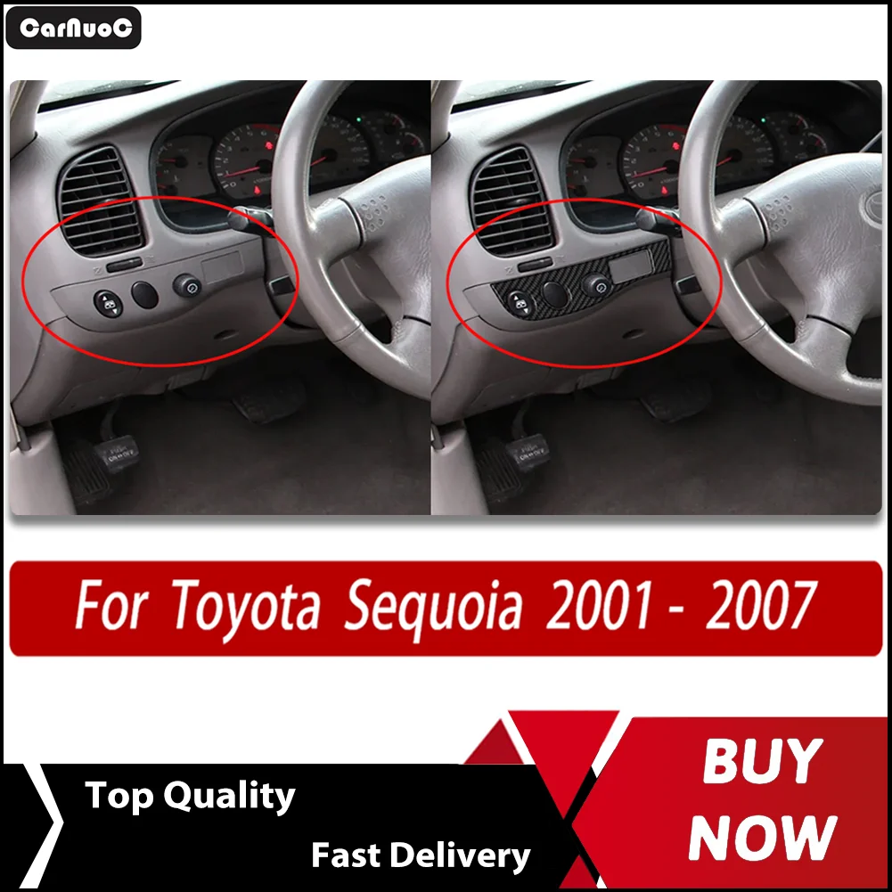 

Carbon Fiber Car Interior Upgrade Kit - Self-Adhesive light control Trim Decals For Toyota Sequoia XK30 XK40 2001- 2007