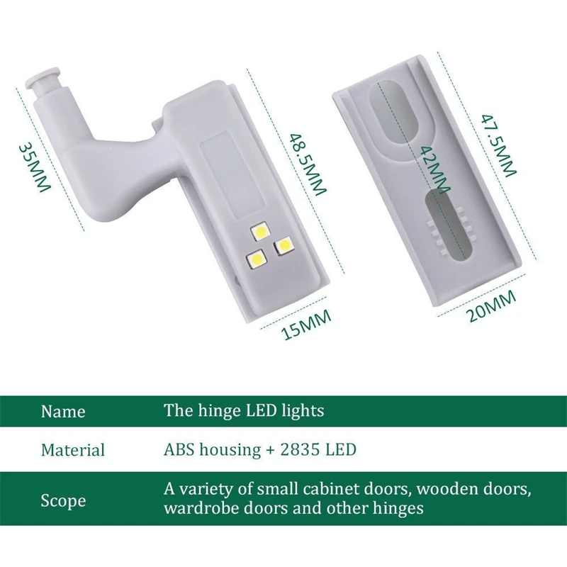 Universal Inner Hinge Lamp Under Cabinet Lights LED Wardrobe Cupboard Sensor Light Bedroom Kitchen Closet Induction Night Light image 5