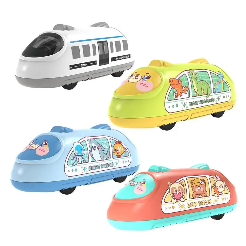 

Push And Go Train Toddler Toy High Speed Railway Mini Race Car Toys Easter Basket Stuffers Egg Fillers Mini Desk Pull Back