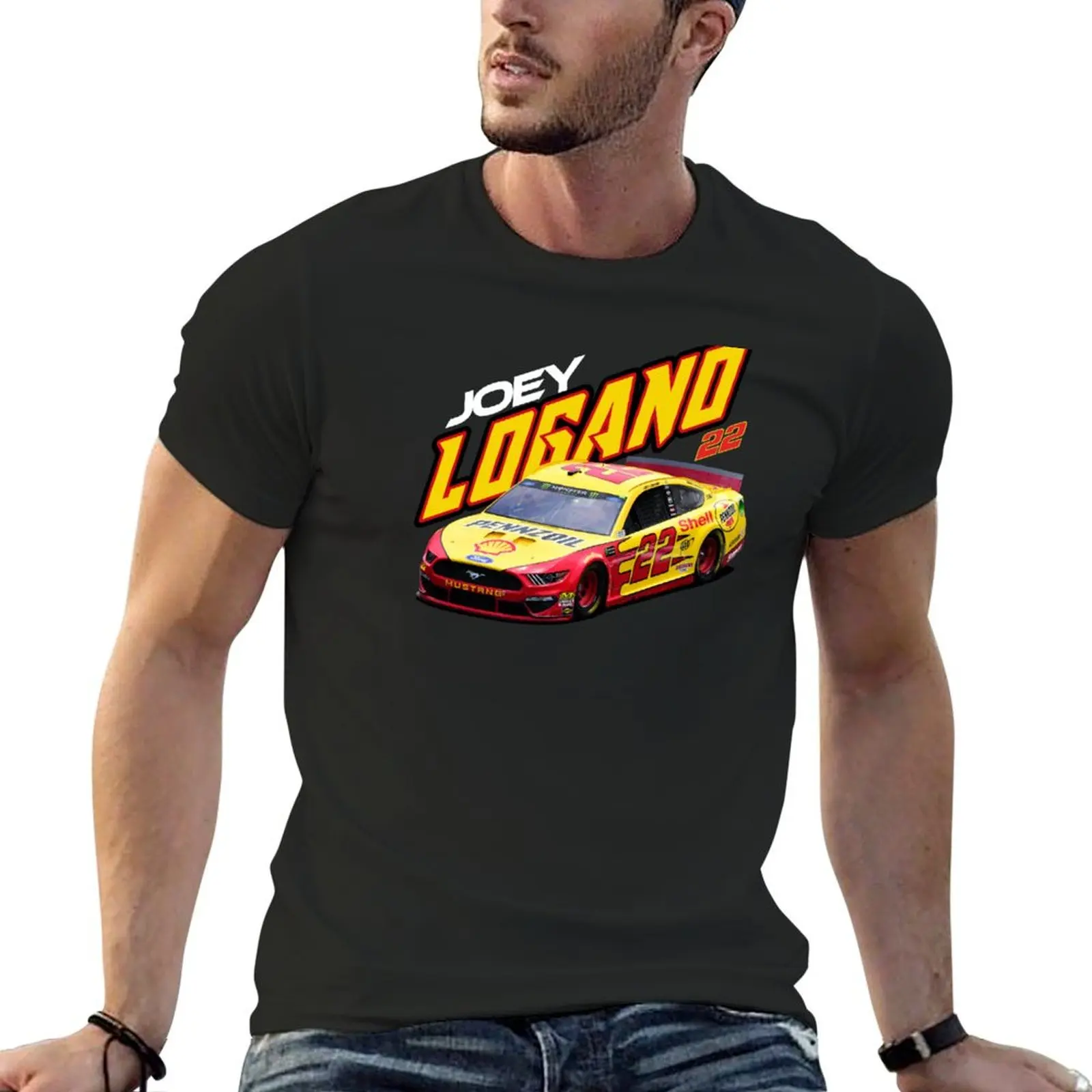 Logano # 22 T-Shirt oversized t shirt vintage clothes t shirt for men