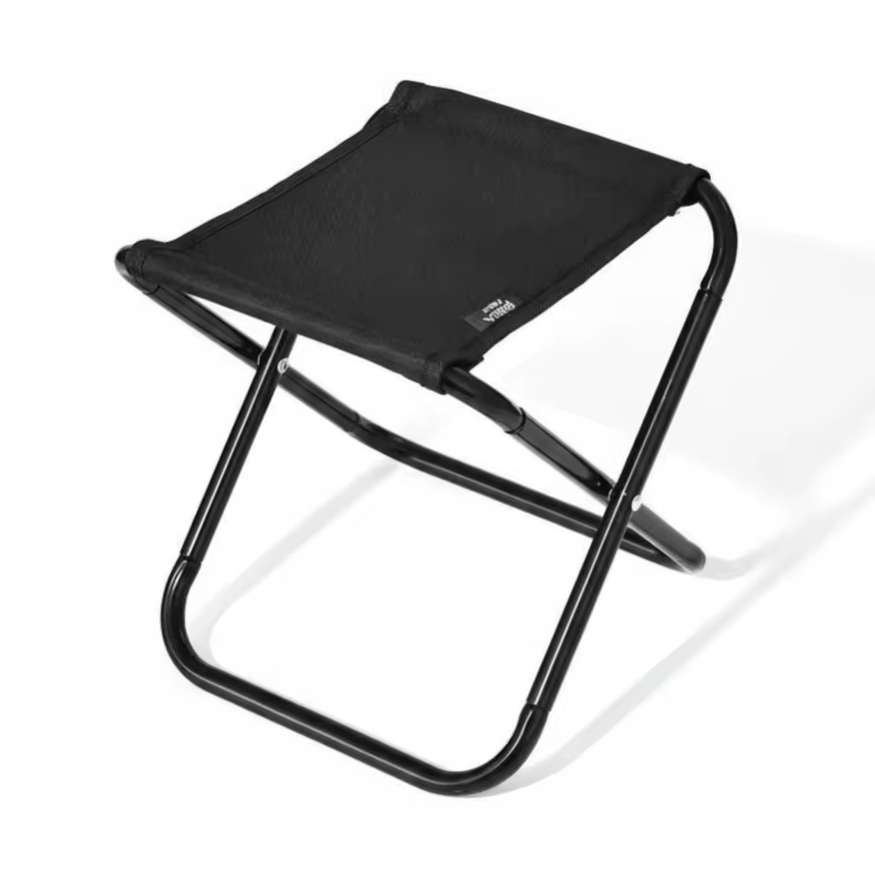 Detailed view of the legs on the Travel Portable Chair stool.