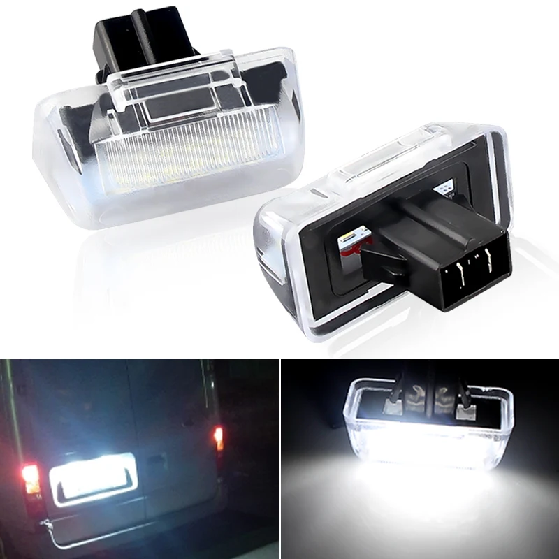 

2Pcs LED License Plate Lights White 6000K FOR FORD TRANSIT REAR BACK NUMBER PLATE LAMP LIGHT MK5 MK6 MK7 PER 2 4388111