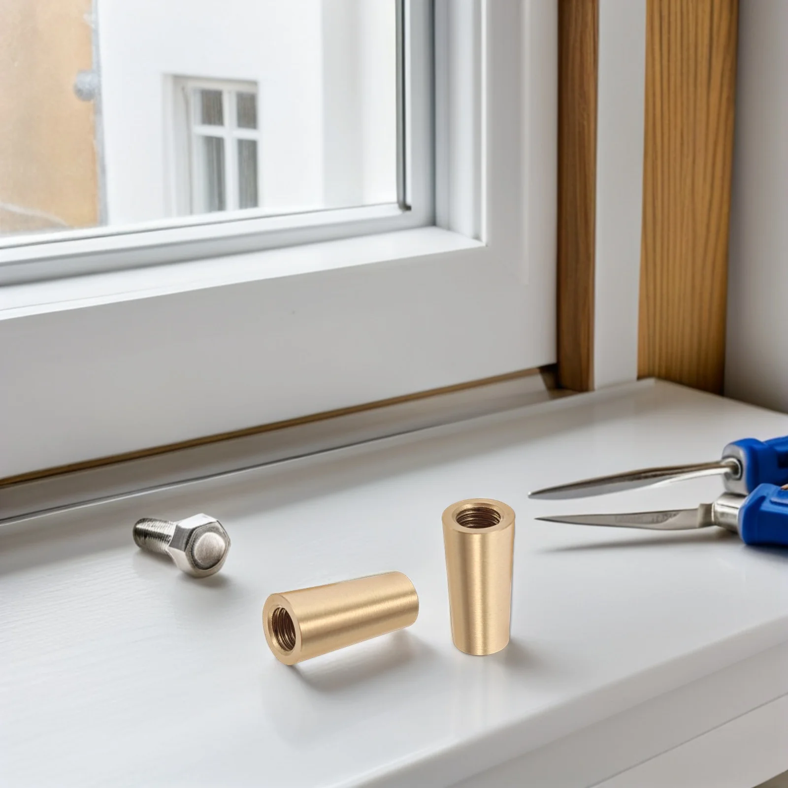 

8pcs Brass Furniture Feet: Conical Wood Tray Legs For Cutting Board Jewelry Box Display Riser Base Pad Leveling Supports