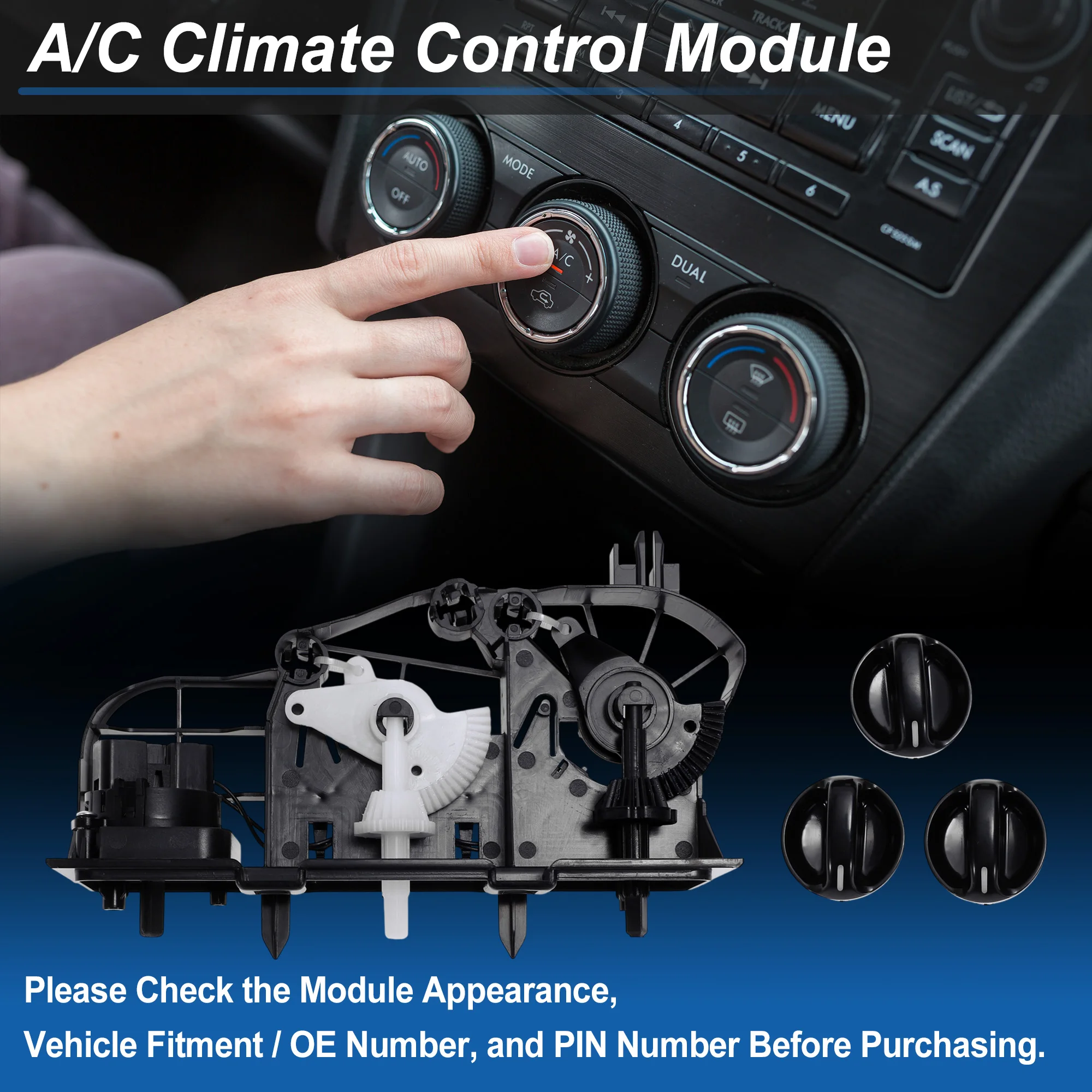 UXCELL A/C Heater Climate Control Switch Module Panel for Toyota Tundra Base Limited