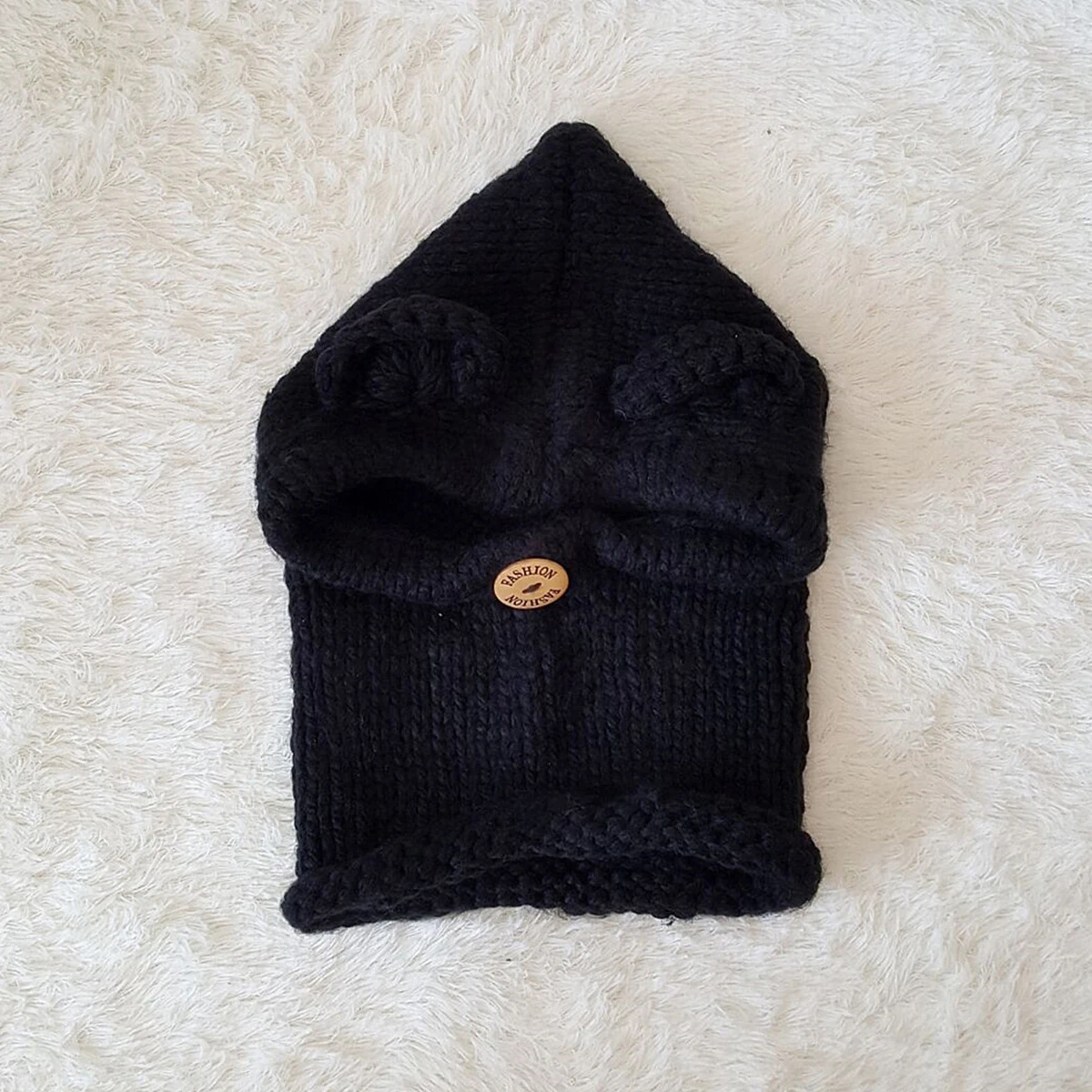 

Cape Hat Knitted Caps Wool Knitted Beanie One Size Fits Most Unicorn Design Warm Hat With Scarf Scarf Bear Child
