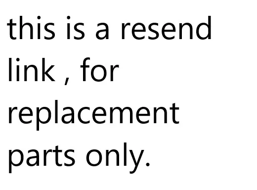

это ссылка для повторной отправки только для запасных частей