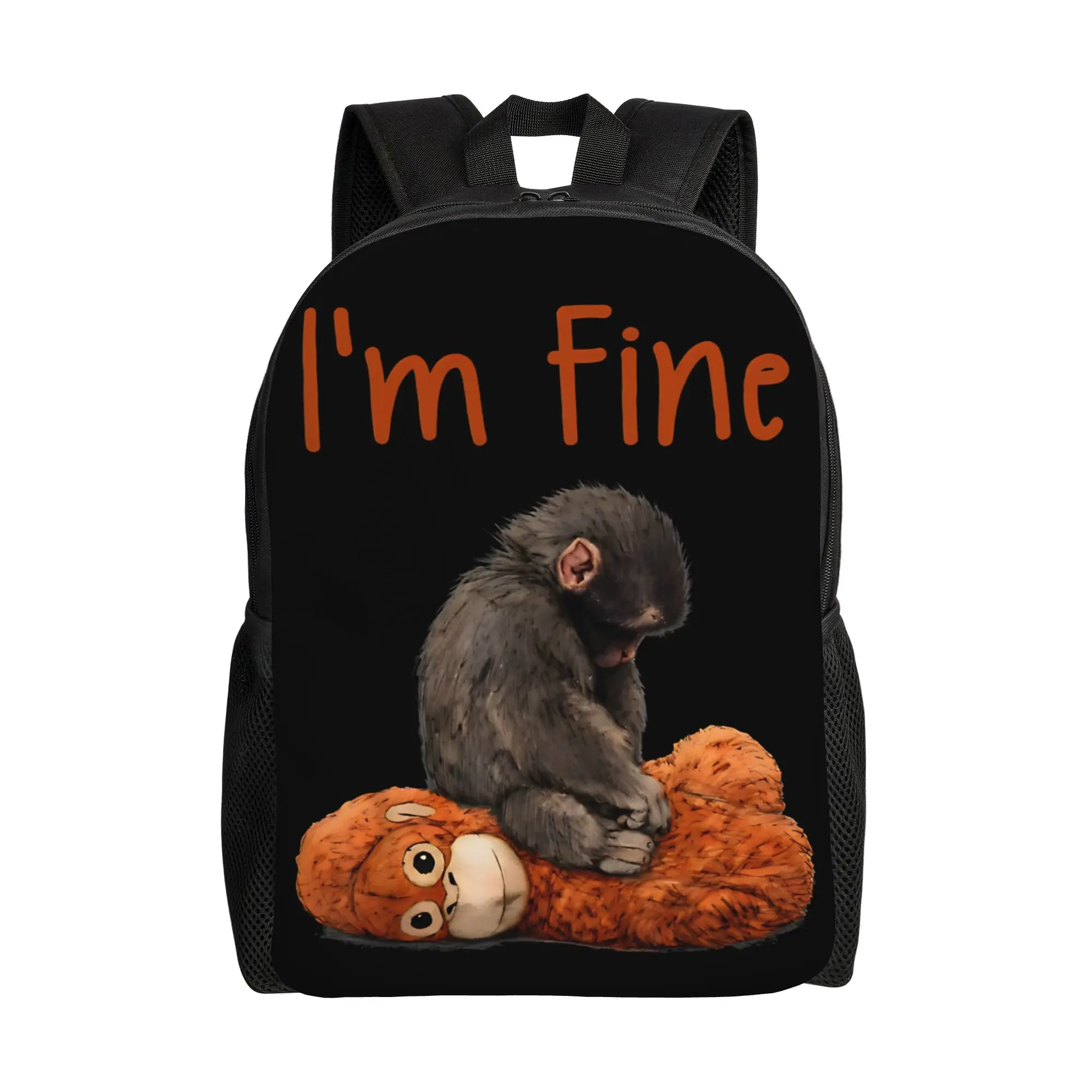 

Monkey Punch Baby Monkey Holding Toy Little Kid Backpack for Boys Girls Toddler Cute Daycare Backpacks School Bags