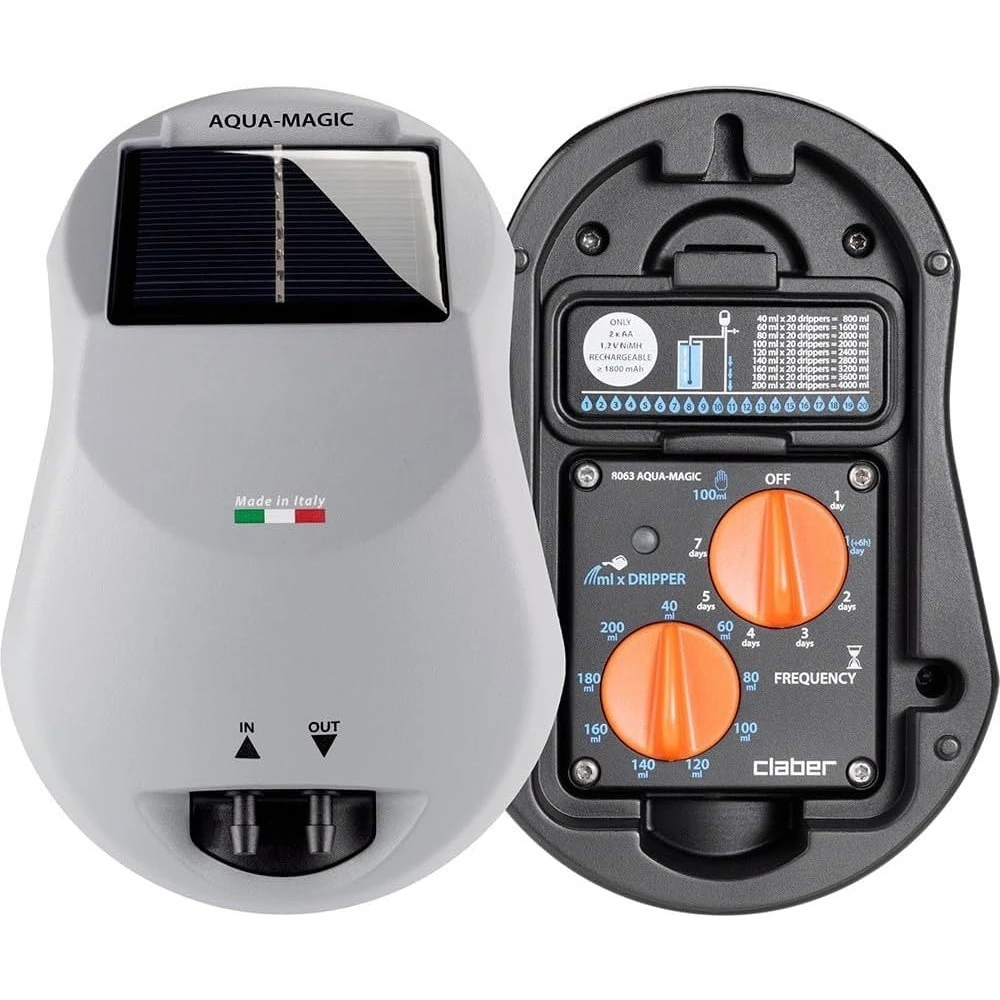 HOME-Aqua Magic Solar Drip Irrigation System - Automatic Solar Watering for Up to 20 Outdoor Plants, No Faucet