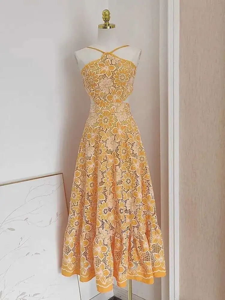 Jakość marka projektant gorset haft w kwiaty koronkowa wieczorowa suknia ślubna kobiety seksowna kokarda z odkrytymi plecami długa Vestidos szata na imprezę