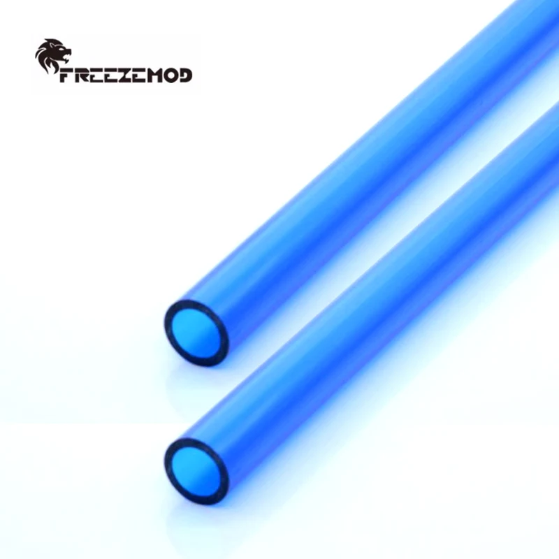 Computer PETG Hard Tube Outer Diameter OD14mm ID10MM Watercooling Tubing, 500MM White/Red/Blue /Transparent,2Pcs/Pack