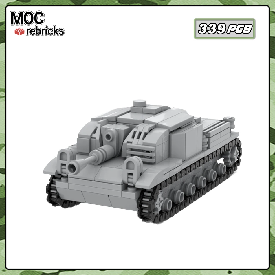 

WW II Series StuG III Mini Model Tracked Armored Combat Vehicle Building Blocks Advanced Bricks Tank Children's Collection Toys