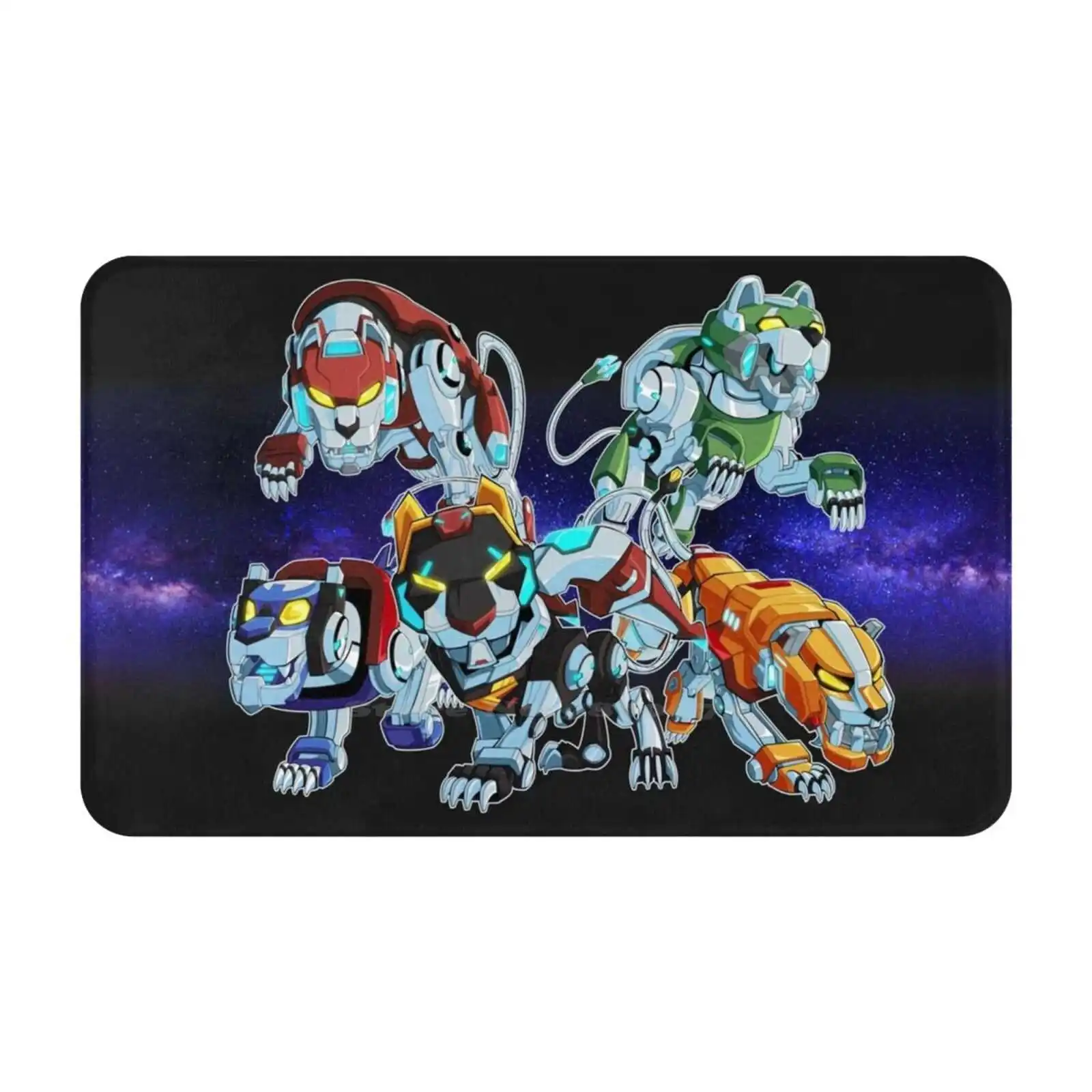 Lions Of Voltron Soft Foot Pad Room Goods Rug Carpet Voltron Black Lion Red Lion Blue Lion Yellow Lion Green Lion Lance Shiro