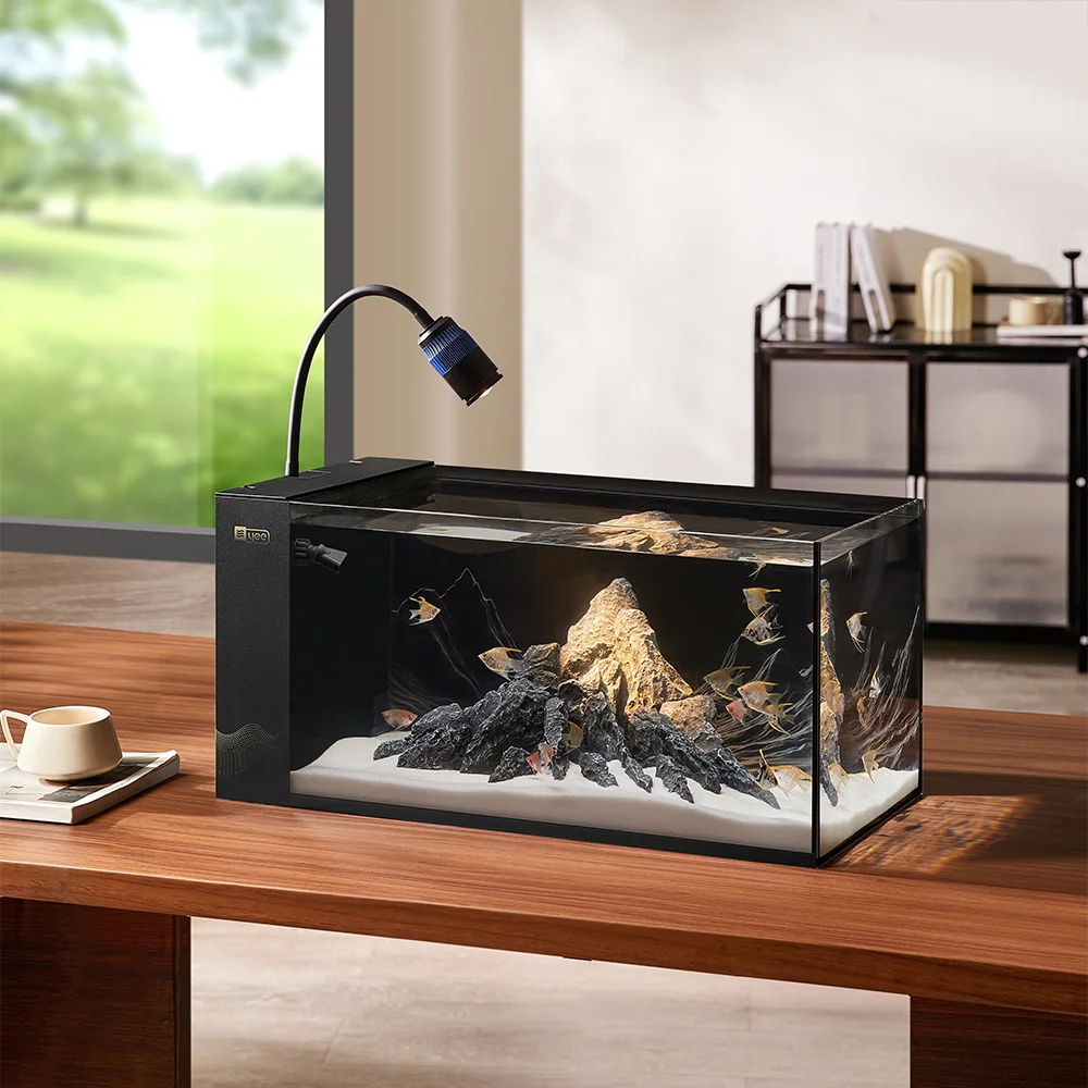 

sttl YEE Factory Wholesale 60cm Aquarium Tank Low Iron Glass Coffee Table Fish tank with Aquarium Filter System
