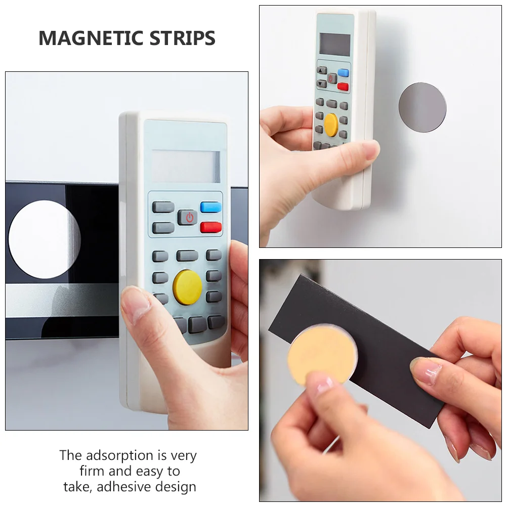 

1Set Magnetic Strips Adhesive Backing Hold PP Material Wall Mount Tool Holder for Kitchen Bathroom Office Fridge