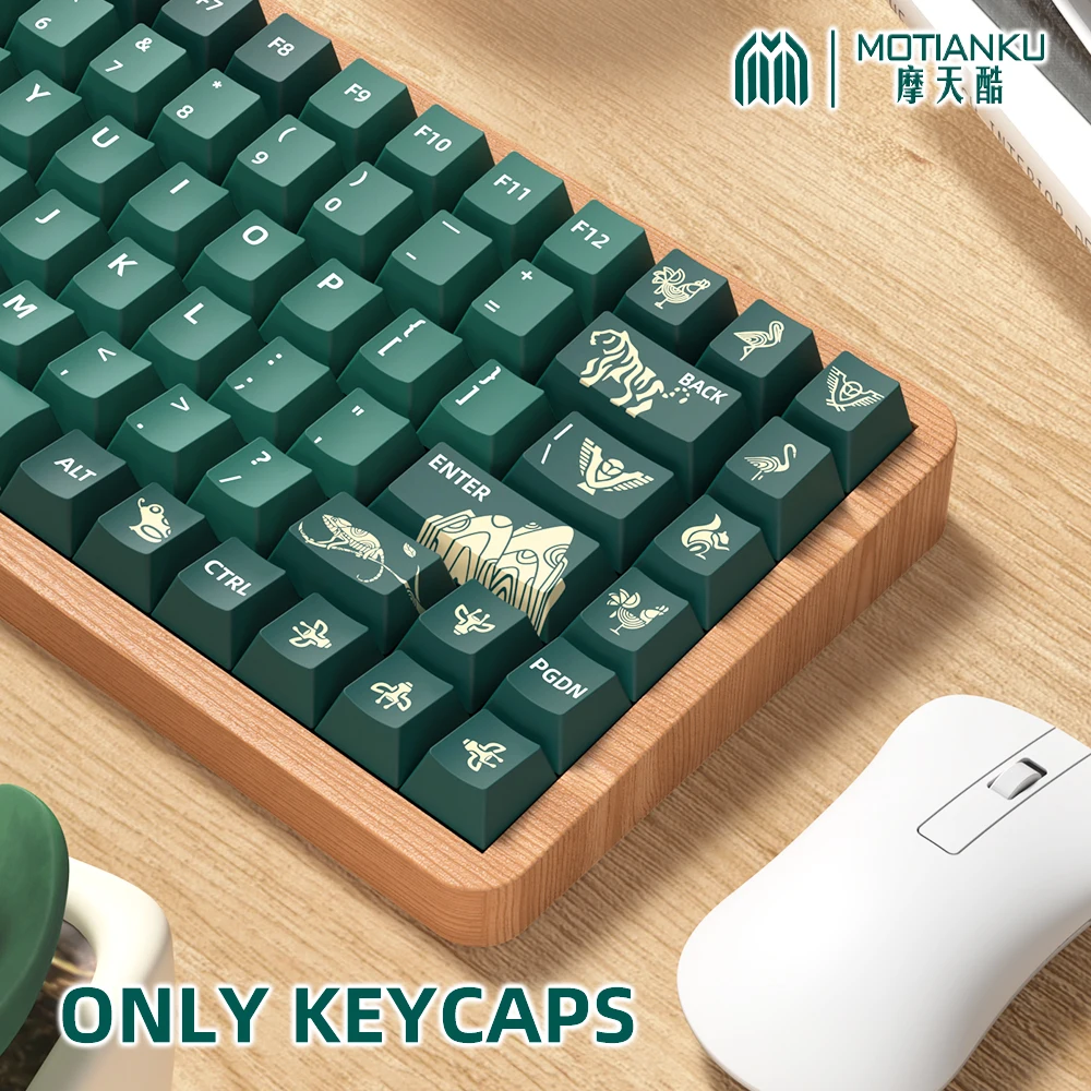 Animal Forest Original Theme Keycaps Cherry Profile Personalized Keycap For Mechanical Keyboard with 7U and ISO keys