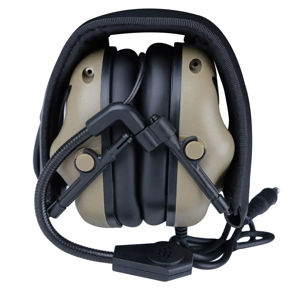 

Tactical Headset Electronic Shooting Earmuff Adjustable Size Outdoor Communication Hunting Walkie No Noise Reduction