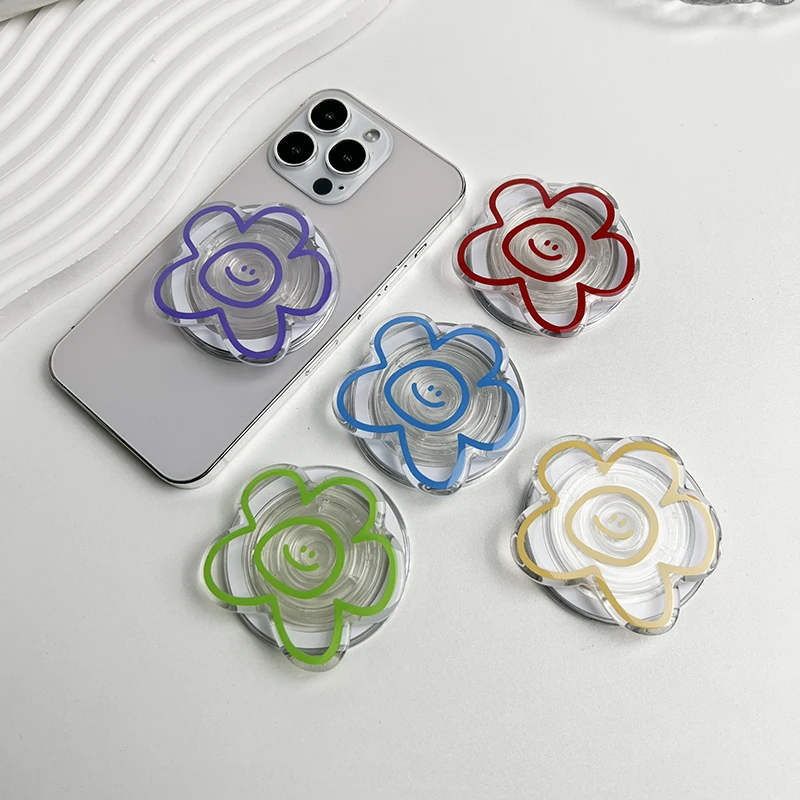 

Простой художественный стиль с цветами, держатель для телефона, розетка для Magsafe, IPhone, Mac, Samsung, безопасная подставка для безымянного пальца