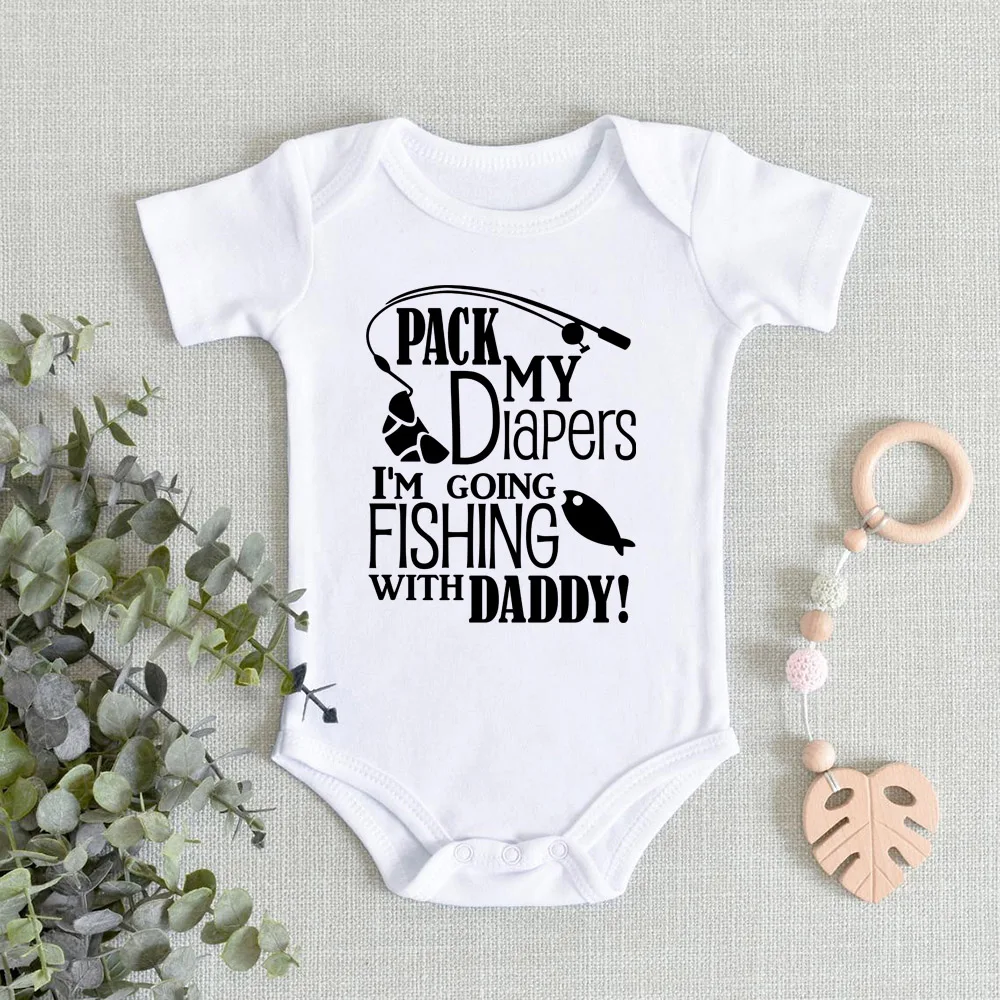 

I'm Going Fishing With Daddy Baby Bodysuit Daddy Fishing Buddy Shirt Funny Newborn Fishing Jumpsuit Infant Baby Shower Gift