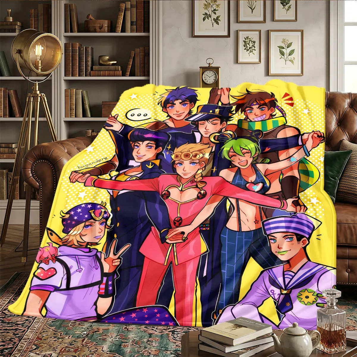 JoJos Bizarre Adventure Patterns Home Blanket Suitable For All Seasons for Bedrooms Naps Comfort Birthday Present -HE20