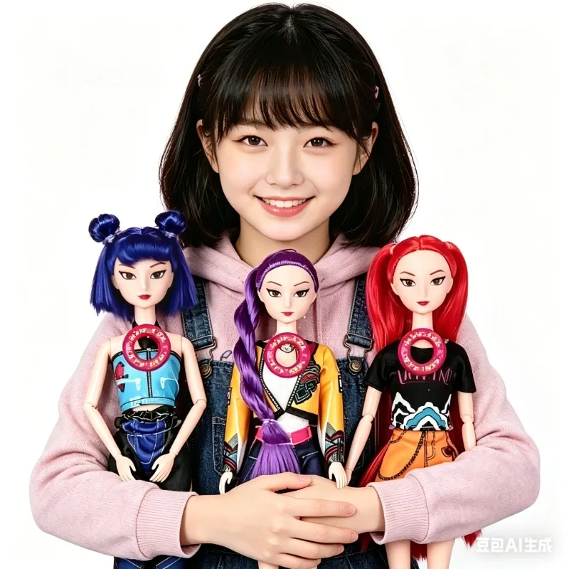 Nueva Muñeca de Vinilo Hunter Lumi Mila Zoe de 11.5 Pulgadas con Luces de Colores, Canción Temática, Figura de Acción, Juguete de Regalo para Niños, My Melody
