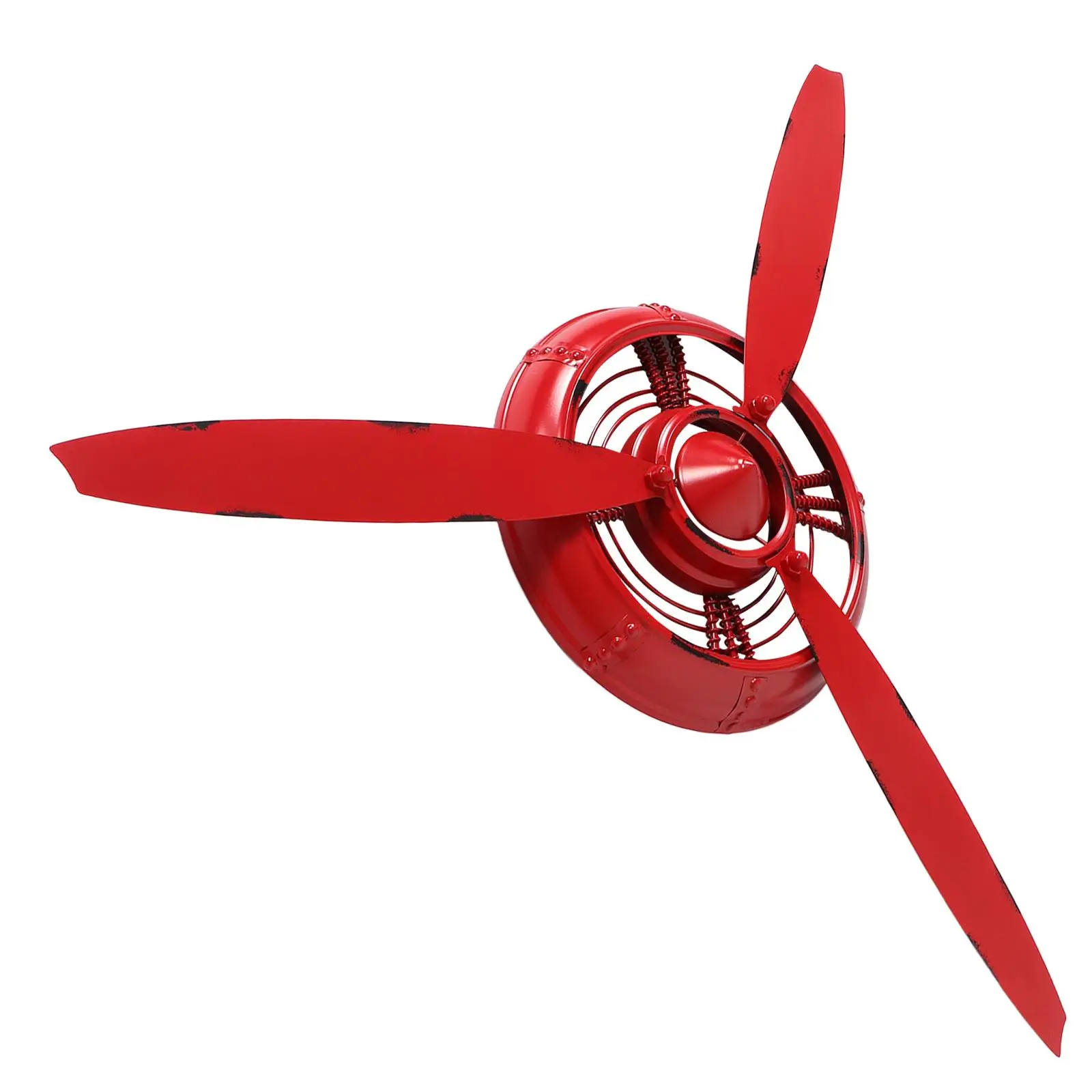 

Airplane Head Wall Decoration Propeller Ornament Retro Home Accessory Wrought Iron Vintage Hanging Metal