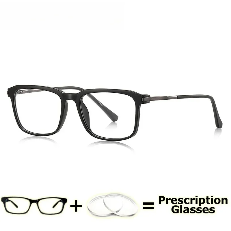 

KIZN Spring Hinge Myopia Recipe Clear Lenses Transition Multifocal Progressive Prescription Glasses Eyeglass Square Reading Glas