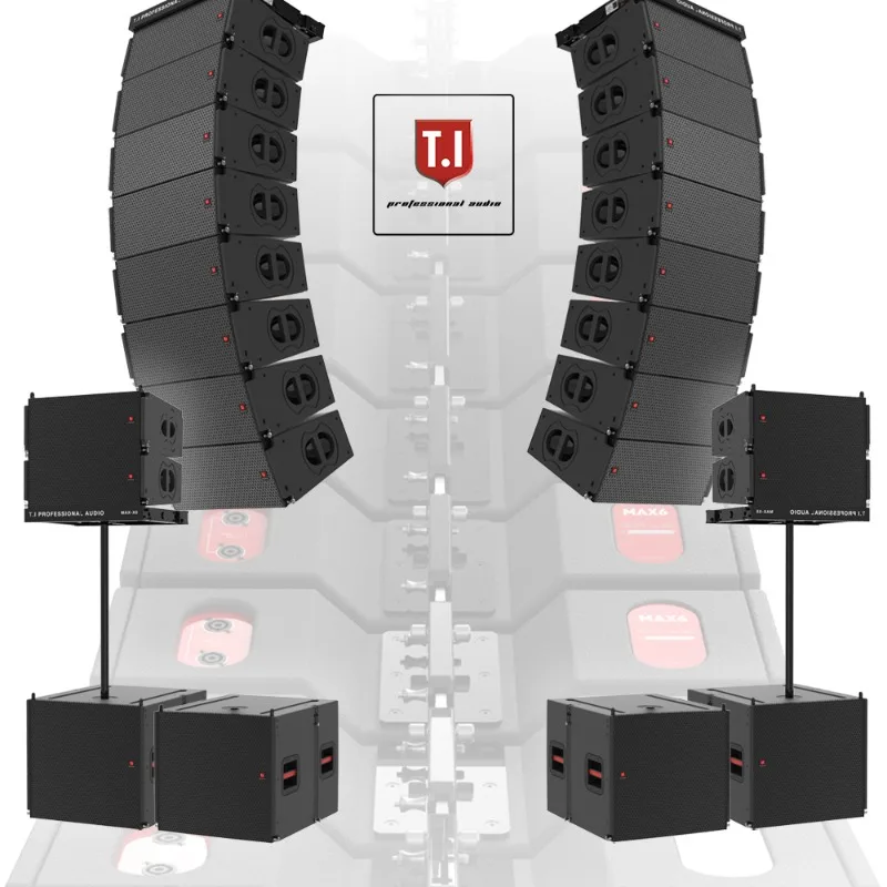 Dual 6.5 Inch Waterproof Warm Tone For Concert Performance Gentle Clear Sound Ideal For Stage Show