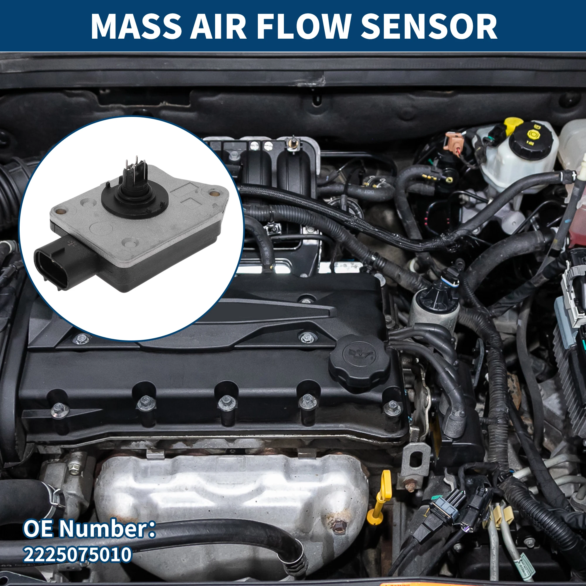 

UXCELL Mass Air Flow Sensor Meter No.2225075010 for Toyota for 4Runner 2003-2009 1 Pc