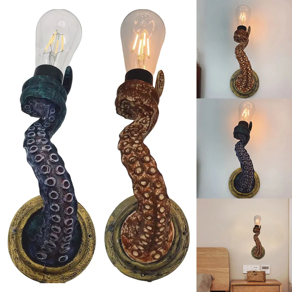 luz eletrica retro polvo arandelas de parede tentaculo criativo lampada peculiar para decoracao domestica novas lampadas vintage 2024 01