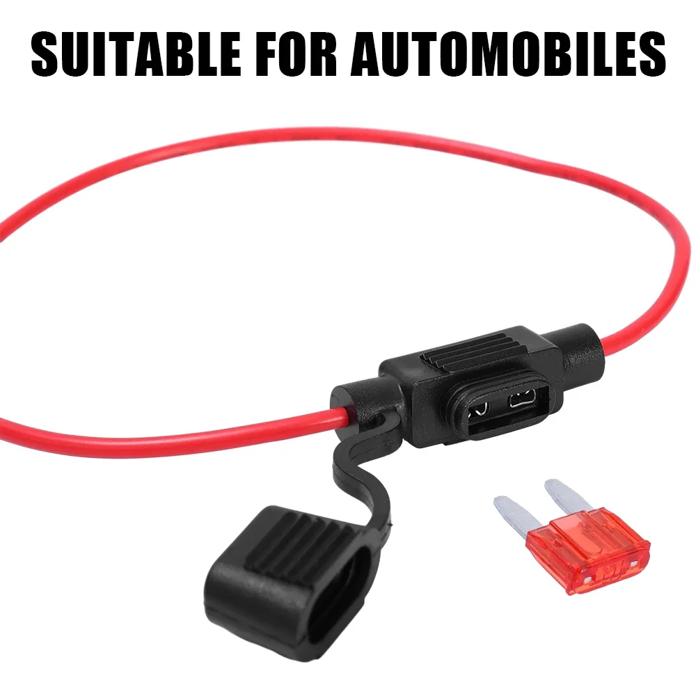 Car Fuse Holder Splash Proof Car Fuse Set For 12V 20A Wire Cut Off Switch Auto Fuse Box Fusible Alarm Wires Standard Accessories