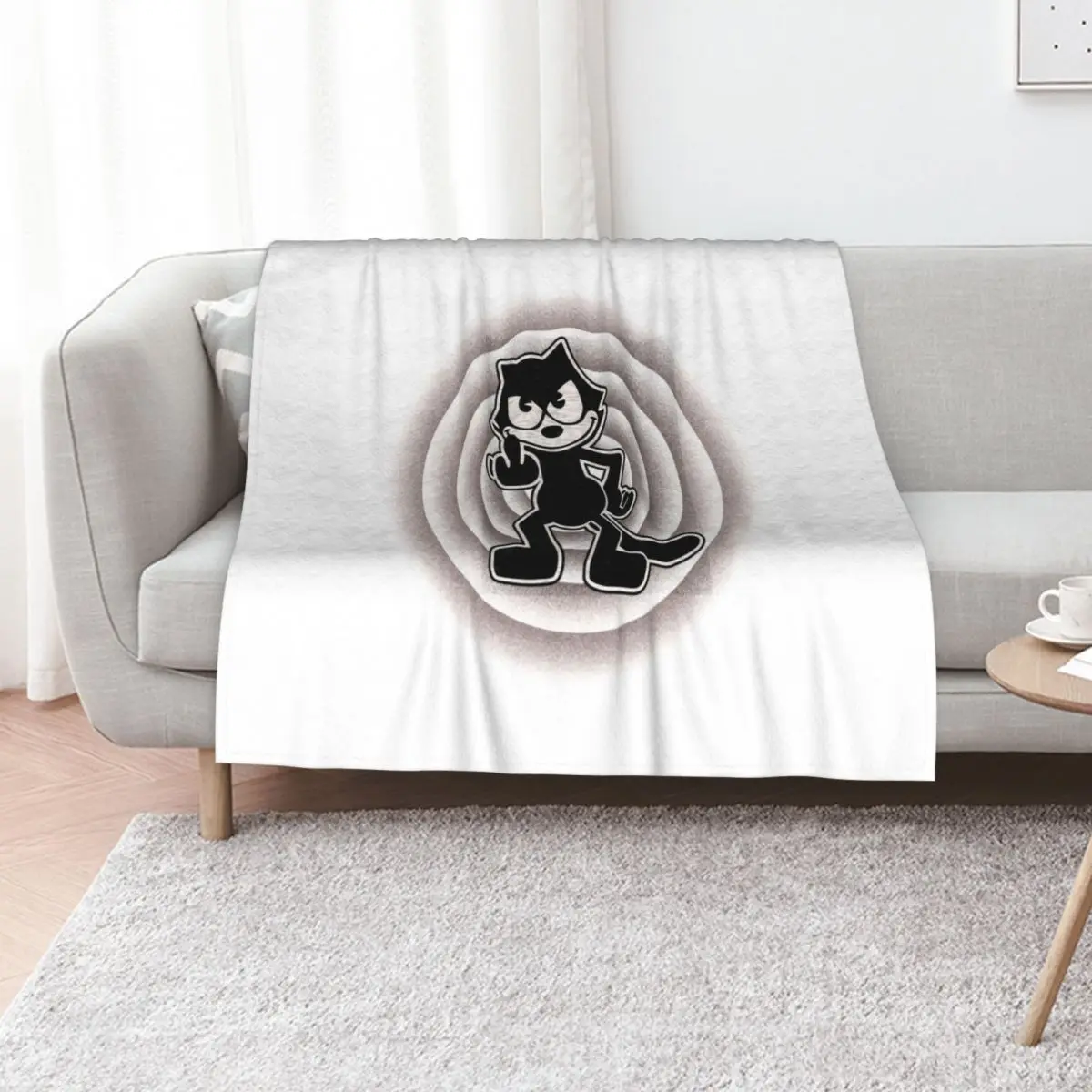 

Felix flips the bird Throw Blanket Baby Cute Plaid Tourist for winter Blankets