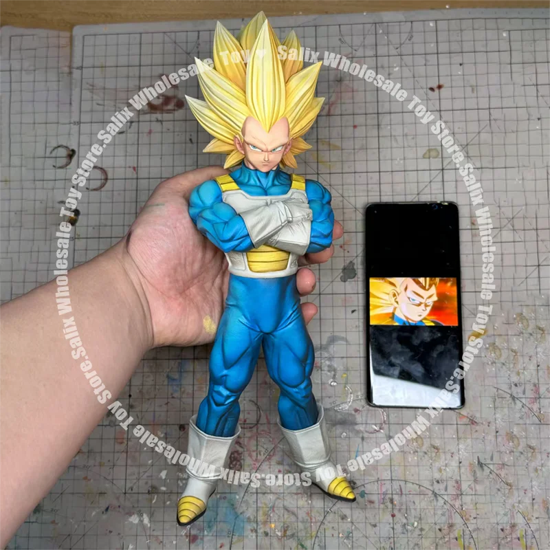 VF en Stock 33cm Dragon Ball Z Ssj3 Vegeta figura Super Saiyan 3 Vegeta figuras de acción Gk colección de estatuas modelo juguetes regalos