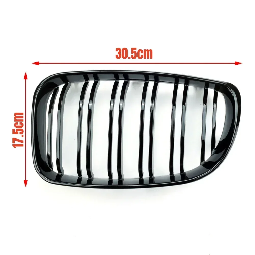 Car Grills Front Kidney Grille Double Line Gloss black for BMW E81 E87 E82 E88 1-Series 128I 130I 135I 2008-2011 Car Accessories