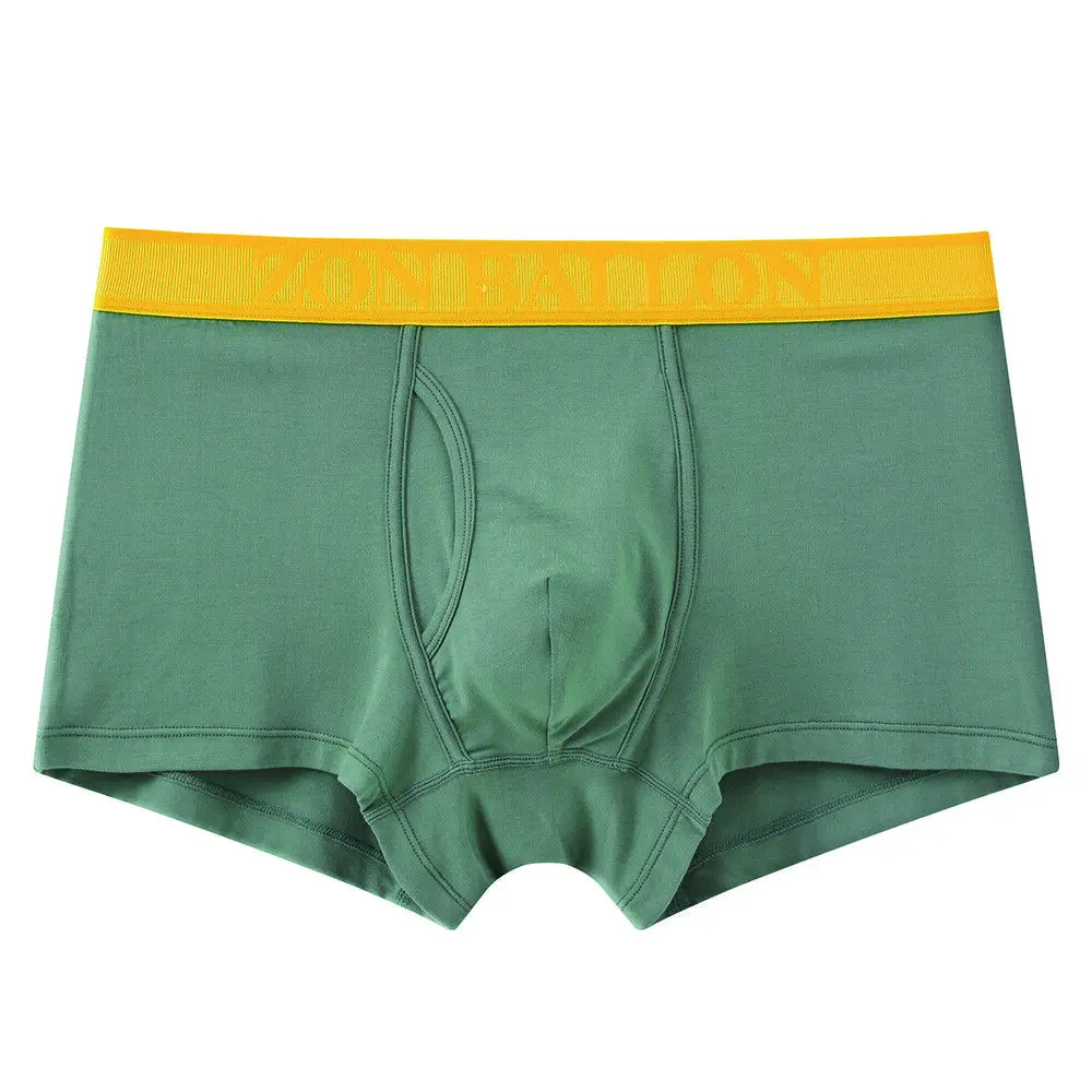 ZONBAILON Mens Bamboo Shorts Boxers Underwear Tagless Breath Trunks Men Boxerbriefs