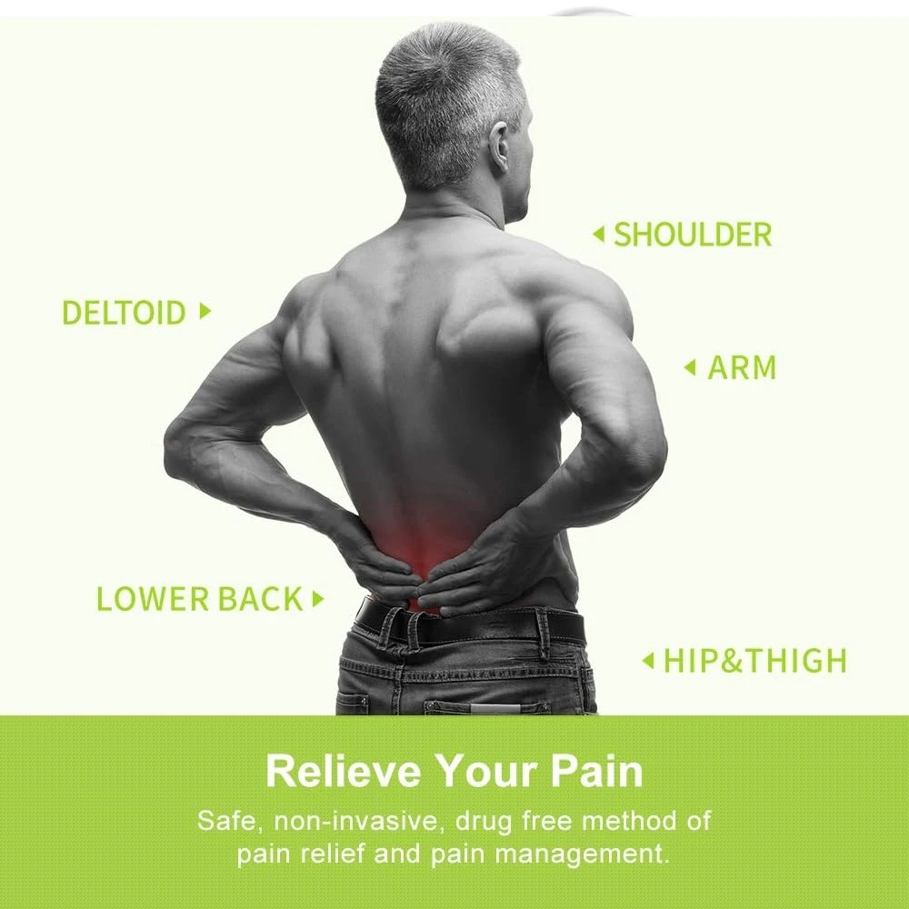 

Professional TENS Unit and EMS Muscle Stimulator - Pain Relief Device for Home Body Massage Therapy Muscle Recovery
