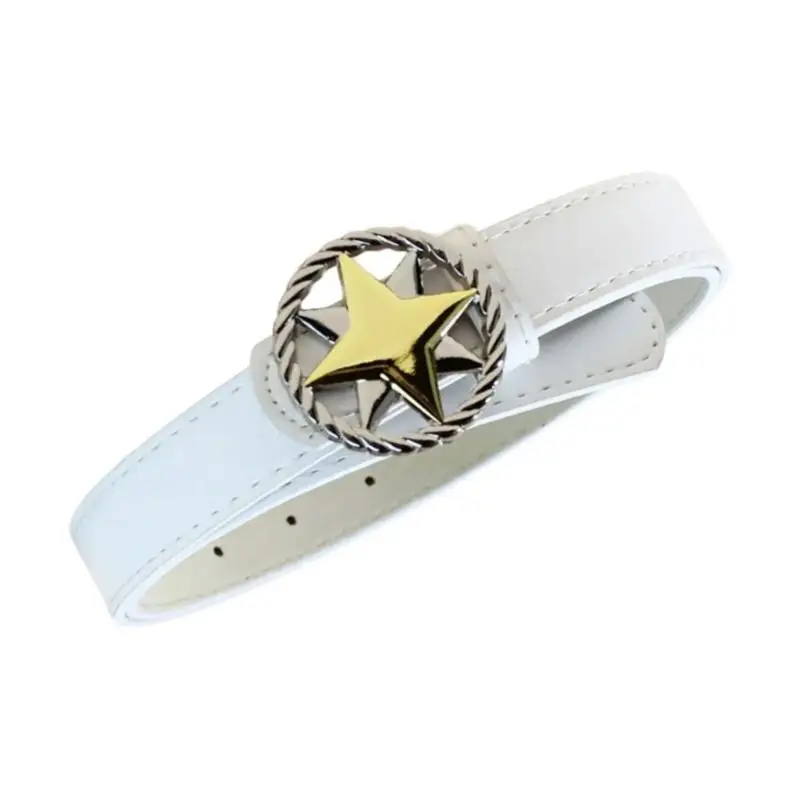 

39BD Trendy Waist Belt Star Buckle Punk Chain Costume Belt for Wrap Dress Waist Belt for Suit Skirt Jeans Jewelry