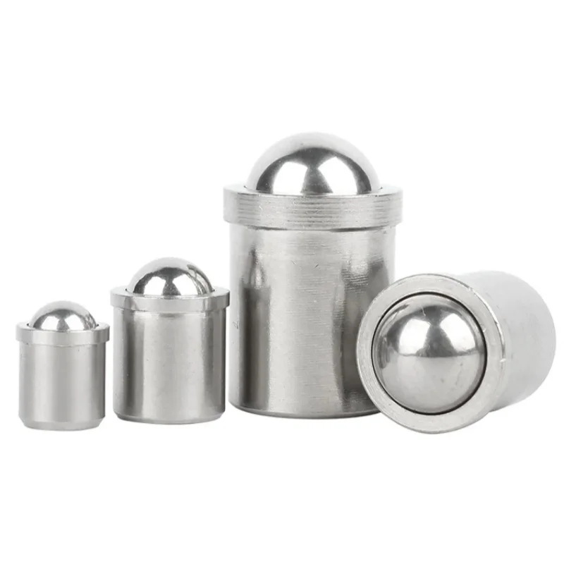 304 Stainless Steel D3 ~ D12 Ball Plungers Press Fit Spring Ball Plunger Straight Push Fit POM Ball