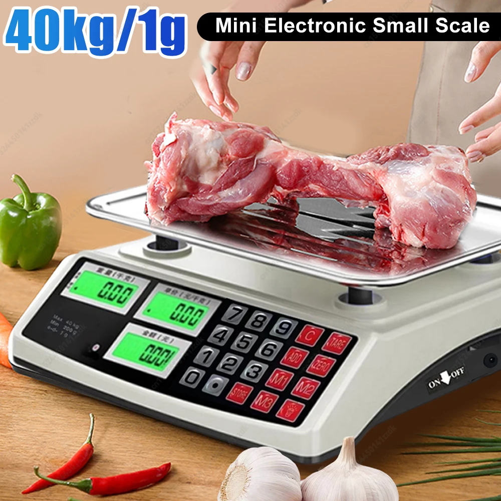 

40kg/ /1G Precision LCD Digital Scale Electronic Balance Weight Scale Plastic Weight Scale Accuracy Weight Balance Food Scales f