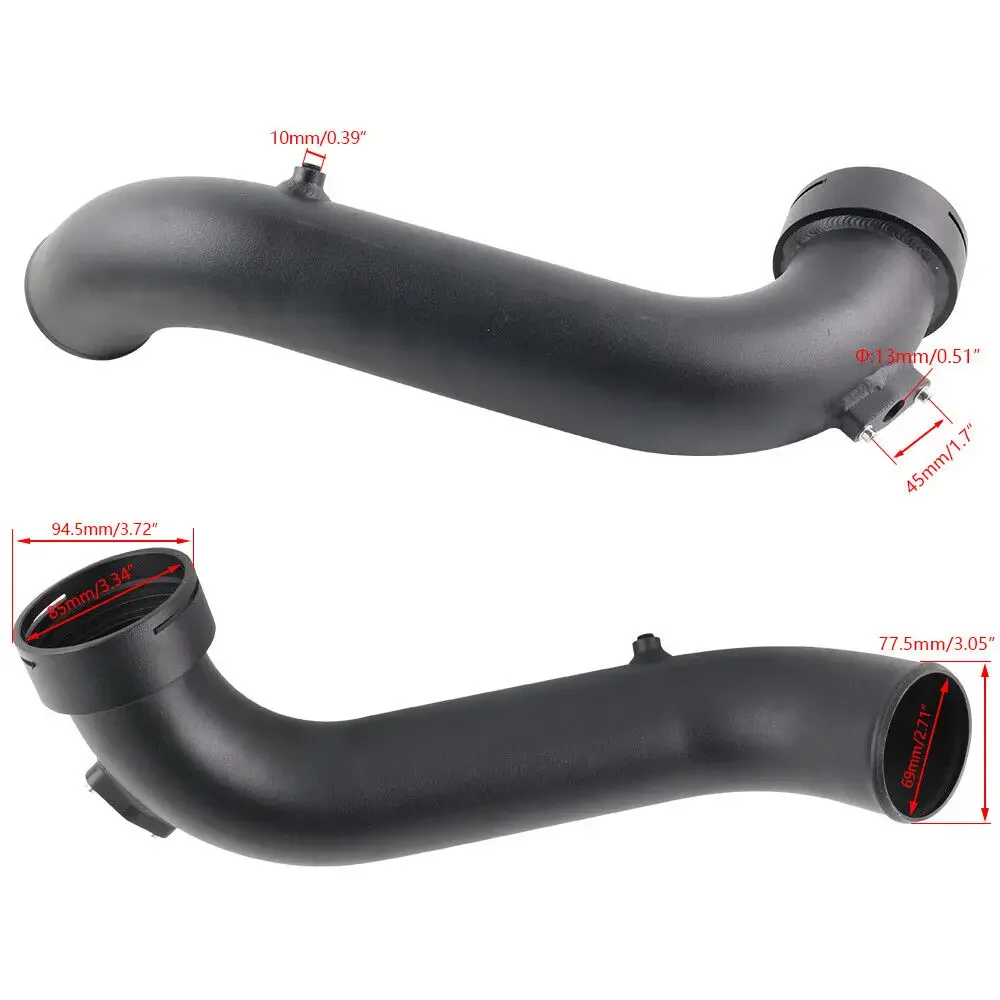 Air Intake Turbo Charge Pipe for BMW N55 135i 335i XDrive 2011-2012 Black Aluminum Car Intake Manifold Accessories