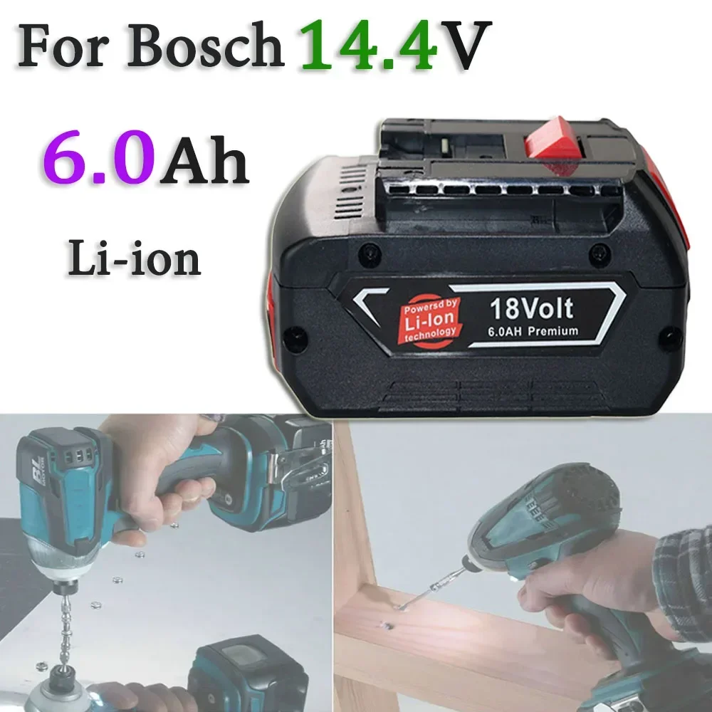 

18V 6.0Ah For Bosch Electric Drill 18V Rechargeable Li-ion Battery BAT609, BAT609G, BAT618, BAT618G, BAT614