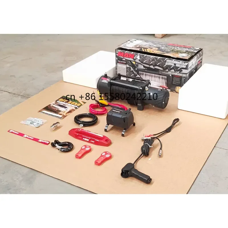 for Manx4 Off Road Vehicle Electric Auto Winch 13500lbs 12v Hidden Winch Machine Bumper