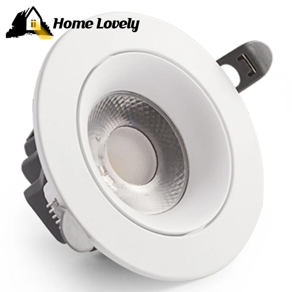 3W/5W Mini COB Led  Round Recessed Spotlight Cabinet Lamps Ceiling Light with LED Driver AC85-265V for Exhibition Bedroom