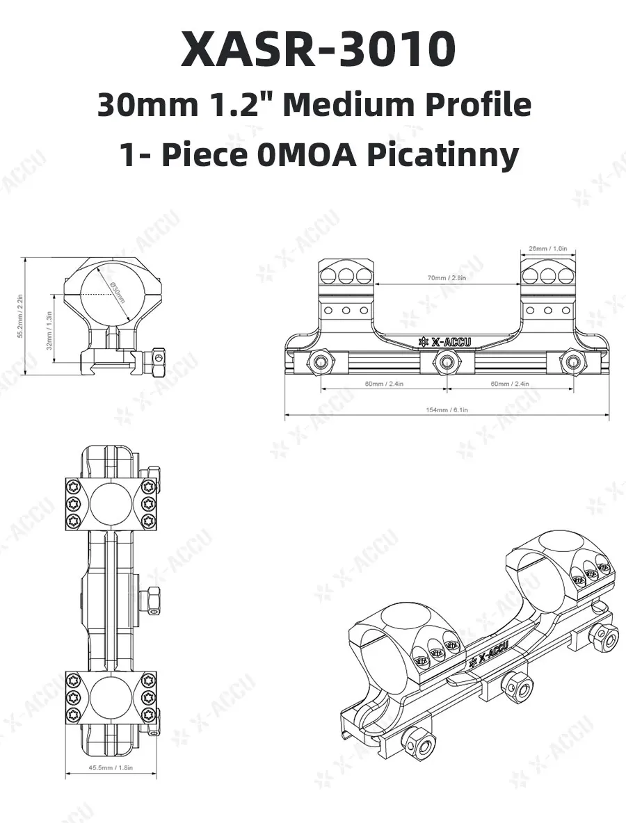 Vector Optics 30 mm Scope Picatinny Mount Ring Schießzubehör Airsoft-Ausrüstung – Detail 4