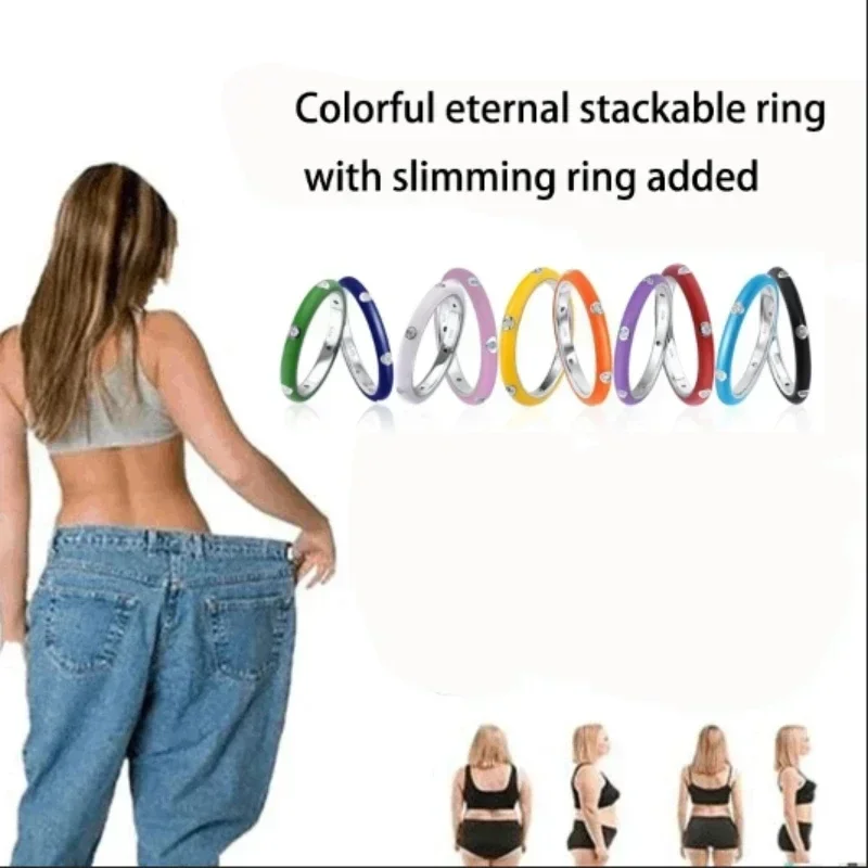 2026 New High End Silver Rainbow Eternal Stackable Ring Handmade Drip Oil Ladies Wedding Party Engagement Jewelry Gift