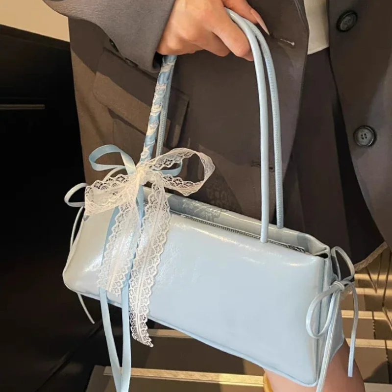 

Лето 2024, минималистичная сумка-подушка, шикарная маленькая квадратная сумка на плечо для женщин, стильный кошелек с верхней ручкой, универсальный день