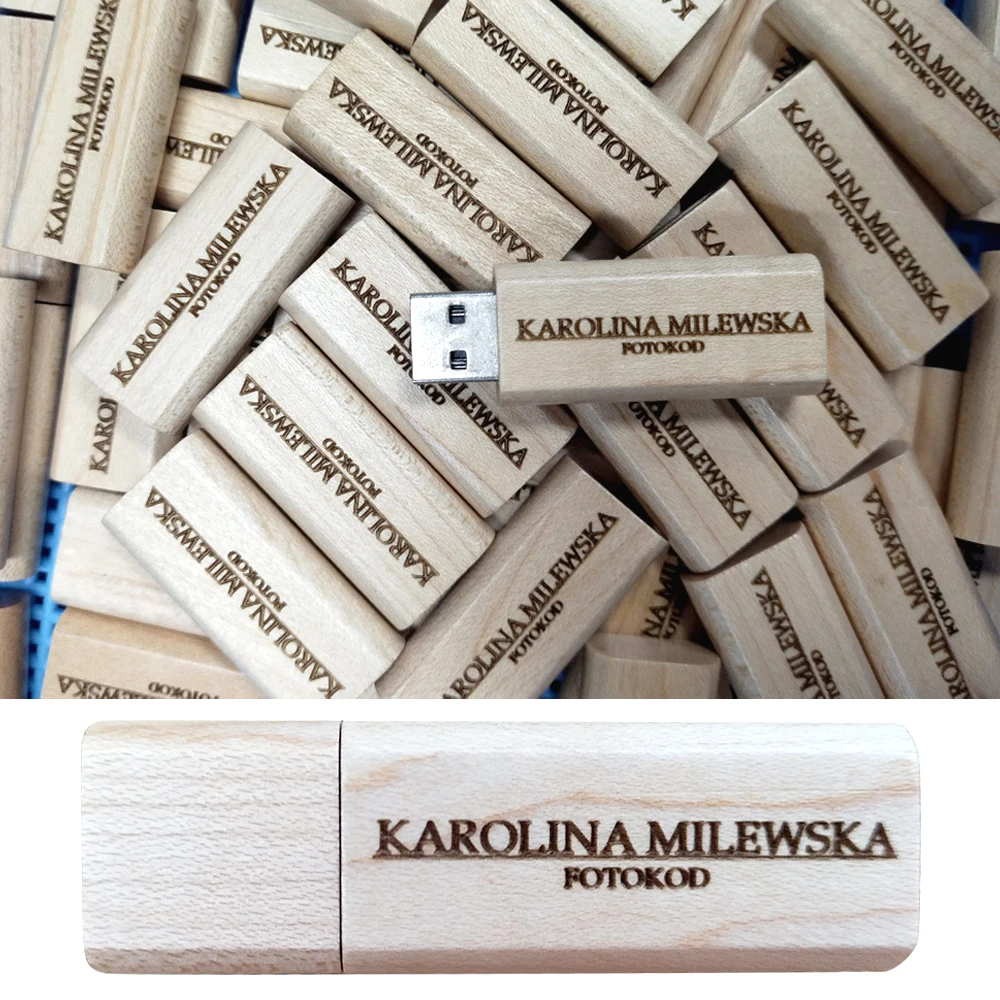 50 teile/los High-speed USB-Stick 3,0 Holz Bambus Pendrive 4GB 16GB 32GB 64GB 128GB Pen Drive Hochzeit Geschenk Kostenloses LOGO U Disk